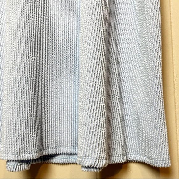 White Birch Ribbed Knit Dress 3X flutter sleeve pastel blue casual stretch comfy - Picture 5 of 12